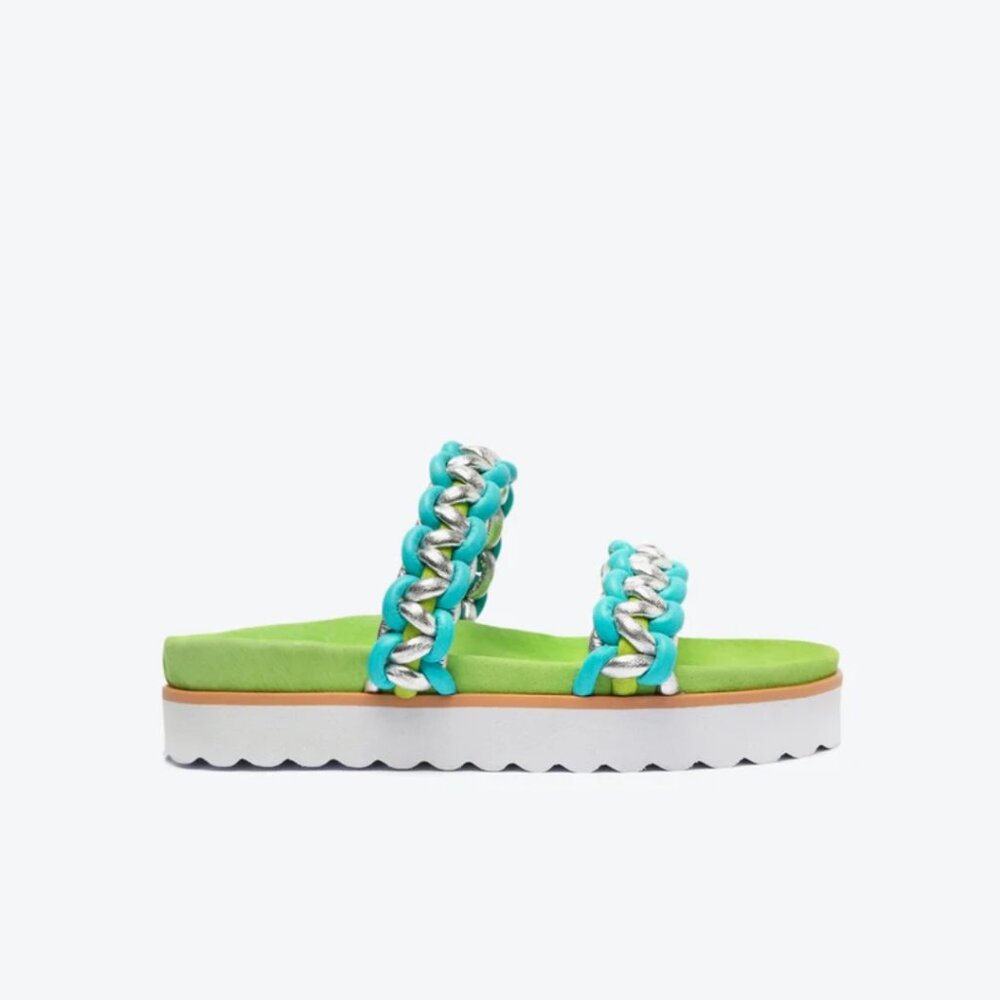 Schutz Juliet Woven Platform Statement Sport Chunky Sandal Resort Summer‎